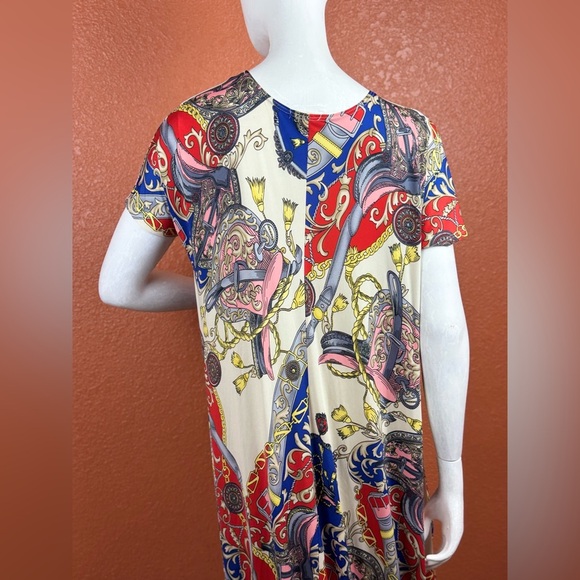 Love in Red and Blue High Low Dress one size. E82 - Picture 12 of 14